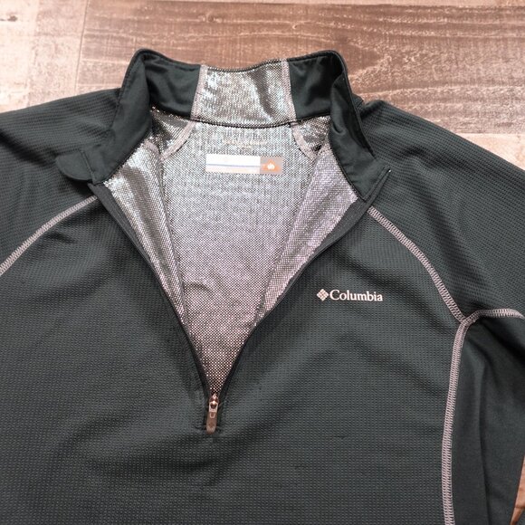 Columbia Heavyweight Baselayer Half Zip Men’s Medium Dark Green Omni-Heat - Picture 5 of 13
